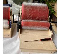 STIDEsknautic Cardadora Manual de Lana con Manivela | Tambor Ancho y Base Resistente | Elimina Impurezas, Mezcla Rápida Fibra para Manualidades y Aficionados a la Artesanía 24cm