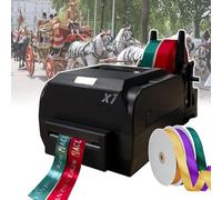 STIDEsknautic Máquina de impresión de Cinta de Raso con Soporte,Máquina de impresión de Estampado de lámina,Ancho: 25-108 mm/12-50 mm/12-20mm,Impresión de Texto Plano, Patrones y Logotipos,Singlerow