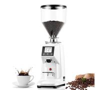 STIDEsknautic Molinillo de café Profesional de 200W con tolva extraíble y Pantalla Digital,19 Niveles de molienda Ajustables White-1500ML