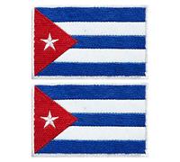 stidsds Paquete de 2 parches bordados de bandera de Cuba, banderas cubanas, parches tácticos militares para ropa, sombrero, mochilas, decoraciones de orgullo