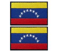 stidsds Paquete de 2 parches bordados de la bandera de Venezuela, banderas venezolanas, parches tácticos militares para ropa, sombrero, mochilas, decoraciones de orgullo