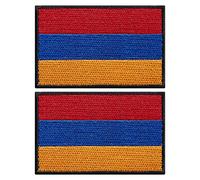 stidsds Paquete de 2 parches de bandera de Armenia con banderas de Armenia, parches bordados de banderas armenias, parches tácticos militares para ropa, sombrero, mochilas, decoraciones de orgullo