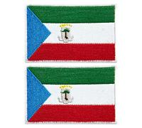 stidsds Paquete de 2 parches de bandera de Guinea Ecuatorial, parches bordados de banderas de Guinea Ecuatorial, parche táctico militar para ropa, sombrero, mochilas, decoraciones de orgullo