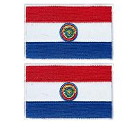 stidsds Paquete de 2 parches de bandera de Paraguay, banderas de Paraguay, parches bordados de banderas paraguayas, parches tácticos militares para ropa, sombrero, mochilas, decoraciones de orgullo