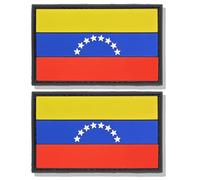 stidsds Paquete de 2 parches de bandera de Venezuela, parches tácticos militares venezolanos, banderas de Venezuela, parches de PVC con cierre de para ropa, sombreros, mochilas, decoraciones de