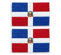 stidsds Paquete de 2 parches de bandera dominicana, parches bordados de banderas de República Dominicana, parches tácticos militares para ropa, sombrero, mochilas, decoraciones de orgullo