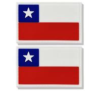 stidsds Paquete de 2 parches tácticos militares de Chile, banderas de Chile, parches de PVC con cierre de velcro para ropa, sombrero, mochilas, decoraciones de orgullo