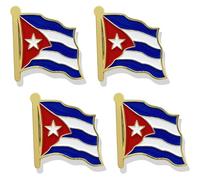 stidsds Pin de bandera de Cuba - Pin de bandera de Cuba para solapa, bandera cubana, pin de solapa esmaltado, para hombres y mujeres, traje y ondeando, insignia patriótica de metal, insignia de
