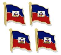 stidsds Pin de bandera de Haití - Pines de bandera de Haití para solapa, bandera de Haití, pin de solapa esmaltado para hombres y mujeres, insignia patriótica de metal para recuerdo, sombrero,