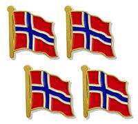 stidsds Pin de bandera de Noruega, pines de solapa de bandera noruega, pin de solapa esmaltado, para hombres y mujeres, traje y ondeando, insignia patriótica de metal, recuerdo de sombrero, mochilas,