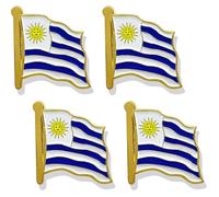 stidsds Pin de bandera de Uruguay, pines de bandera de Uruguay para solapa, bandera uruguaya, pin de solapa esmaltado, para hombres y mujeres, traje y ondeando, insignia de metal patriótico, recuerdo