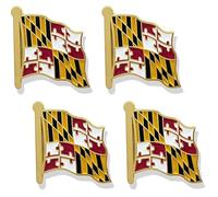 stidsds Pin de bandera estadounidense de Maryland - Pines de bandera de Estados Unidos Maryland MD State Flags Pin de solapa esmaltado para hombres y mujeres, insignia patriótica de metal para