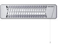 Stiebel Eltron IW 120 Calentador de Cuarzo para Aproximadamente 10 m², Metal, Tres etapas de Calentamiento 0,4/0,8/1,2 kW, Calor irradiado inmediatamente Agradable, Plata