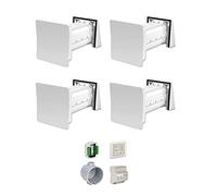Stiebel Eltron LWE 40-4 204216 - Kit completo de ventilación descentralizada para aproximadamente 80 m² con recuperación de calor, intercambiador de calor de aluminio, revestimiento de aislamiento
