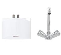 STIEBEL ELTRON Minicalentador de agua hidráulico DNM 3 + MAZ con 2 asas para lavabo de mano, 3,5 kW, con enchufe de 230 V, certificado VDE, 205969