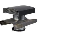 STIEBEL ELTRON Paso de cubierta para cubierta inclinada, sombrerete de aluminio, DN 160 - 170016