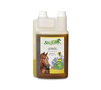 Stiefel Aceite de linaza para Caballos, 100% Natural, prensado en frío, favorece el Cambio de Pelaje, la digestión y la Piel, líquido con Botella dosificadora, 1 l