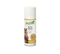 Stiefel Spray Azul para Caballos - Protección de Zonas de la Piel Muy estresadas, favorece la Elasticidad, Tinte Azul, desinfección sin Huecos, eliminación de bacterias, Hongos y Virus - 200 ml