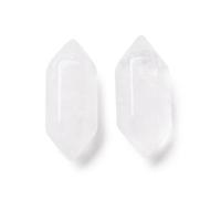 Stiesy Abalorio de piedra natural con punta de bala para joyas, pulseras, manualidades, collares, aretes, Sin tipo de metal