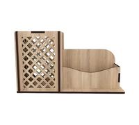 Stifthalter, 2-fach Holz Organizer, Schreibtisch Stiftebox, Stiftehalter Für Büro, Zuhause, Schule, Klassenzimmer, College, Wohnheim, Arbeitszimmer, Studium, Kunstbedarf, Makeup Pinsel Aufbewahrung, P
