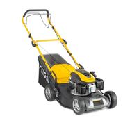 STIGA Combi 48 S - Cortacésped con tracción a gasolina, motor de gasolina de 139 cm³, ancho de corte de 46 cm, cesta de 60 L, incluye tapón de mantillo