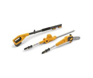 STIGA Multitool MT 100e Kit de Cortasetos y Tijeras de podar con extensión telescópica, para Grandes Alturas y Trabajo fácil y rápido, Incluye batería y Cargador