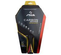 STIGA Pala de Ping-Pong Carbon Advance Cybershape Meister-Edition | Juega con los colores de Alemania. Una pala Cybershape premium de fibra de carbono, para mayor velocidad, efecto y control.
