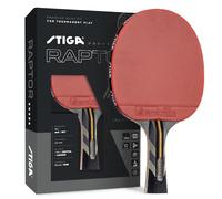 STIGA Pala de Ping Pong de Fibra de Carbono, Esponja de 2 mm, Mango Acampanado, Raqueta de Tenis de Mesa de Rendimiento, Color Negro