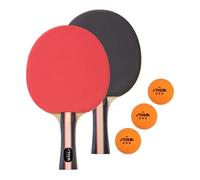 STIGA Performance - Juego de Ping Pong para 2 Jugadores, 2 Raquetas de Tenis de Mesa, 3 - 3 Bolas Naranjas de Estrellas Incluidas
