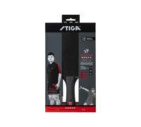 STIGA Pala de Ping Pong Prestige 5 Star - Mango Cóncavo con Tecnología WRB, Goma Star 5 Aprobada por la ITTF, Esponja de 2.0 mm - Control: 38, Giro: 99, Velocidad: 100