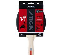 Stiga React 2-Star Palas de Ping Pong, Negro/Rojo
