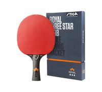 STIGA Royal WRB - Pala de Ping-Pong de 3 Estrellas para Jugadores Ofensivos: Marco de 5 Capas, Mango Cóncavo, Goma STAR 3 ITTF - Tecnología WRB para Mejorar Potencia, Sensación y Velocidad