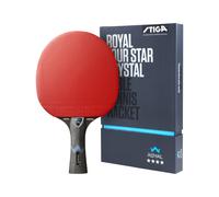 STIGA Royal 4-Star Raqueta de Tenis de Mesa con Goma Aprobada por la ITTF y Tecnología Crystal, Diseño de 5 Capas, Mango Cóncavo - Alto Rendimiento