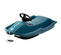 STIGA Snowpower Bio Trineo de Descenso en Plástico Ecológico con Volante y Freno para Niños a Partir de 5 Años - Aqua