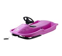 STIGA Snowpower Trineo con Volante y Freno, para Niñas y Niños a partir de 5 Años - Rosa/Negro