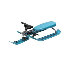 STIGA Snowracer Curve - Trineo de Invierno para Niños y Adultos con Marco de Acero, Freno Integrado y Volante Antideslizante, Soporta hasta 90 kg, Apto para Mayores de 7 Años
