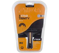 STIGA Trinity 3-Star Pala de Ping Pong, Negro/Rojo