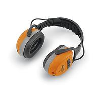 Stihl 0000 884 0519 Protección auditiva dinámica con Bluetooth de policarbonato en color negro y naranja, sin visera