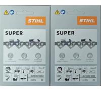 Stihl 33RS-84 2 unidades, calibre 0,050 de 3/8 pulgadas, 84 eslabones de transmisión, 25 pulgadas, Rapid Super, cadena de sierra profesional, 3623-005-0084