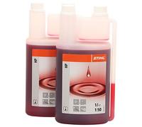 STIHL Aceite de motor de 2 tiempos HP 2 x 1 litro botella dosificadora 0781 319 8411