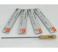 STIHL Lima Redonda 6 Pieza Con Soporte Lija Madera para Cadenas De 3,2MM A 5,5