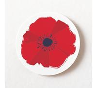 stika.co Paquete de 24 etiquetas de papel de amapola roja - Remembering Our Heroes - Adhesivo de amapola roja homenaje para el Día del Recuerdo, Día de Anzac, Día del Armisticio