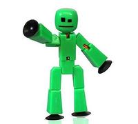 Stikbot Solid Color Green Action Figure Opaque Filming Animation Toy Skitbot Stick Bot by Stikbot