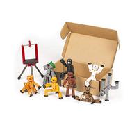 StikBot Zing - Juego de 8 figuras de acción coleccionables transparentes y trípode para teléfono móvil, crea animación Stop Motion, ideal para niños a partir de 4 años
