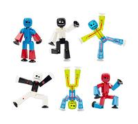 StikBot Zing Series 4 - Juego de figuras articulables de color de 6 piezas para animación Stop Motion - en embalaje ecológico