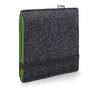 Stilbag EBook Reader Finn - Funda para libro electrónico Onyx Boox Go 7, color antracita/verde, funda de fieltro para lector electrónico