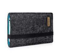 stilbag Funda Finn para Fairphone 6 | Color: antracita/azul | funda para smartphone de fieltro | funda protectora para teléfono móvil | fabricado en Alemania