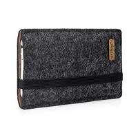 stilbag Funda Finn para Fairphone 6 | Color: antracita/marrón | funda para smartphone de fieltro | funda protectora para teléfono móvil | fabricado en Alemania