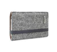 stilbag Funda Finn para Fairphone 6 | Color: gris claro/marrón | funda para smartphone de fieltro | funda protectora para teléfono móvil | fabricado en Alemania