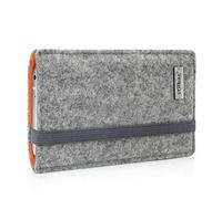 stilbag Funda Finn para Nothing Phone 3a Lite | Color: gris claro/naranja | funda para smartphone de fieltro | funda protectora para teléfono móvil | fabricado en Alemania